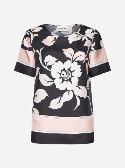 P.a.r.o.s.h P. A.r. O.s. H. Woman Top Black Size S Silk In Multi