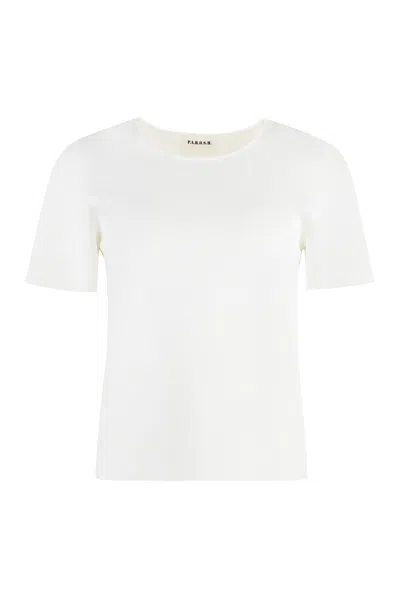 P.a.r.o.s.h Straight Hem Knitted T-shirt In White