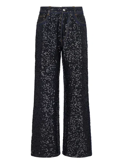 P.A.R.O.S.H STRAIGHT JEANS WITH "GUFF" SEQUINS