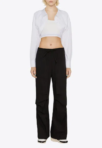 P.a.r.o.s.h Straight-leg Cargo Pants In Black