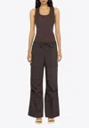 P.a.r.o.s.h Taffetas Cargo Pants In Brown