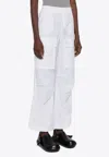 P.a.r.o.s.h White Straight-leg Cotton Cargo Trouser In White