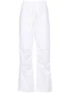 P.a.r.o.s.h White Straight-leg Cotton Cargo Trouser In Testa Di Moro