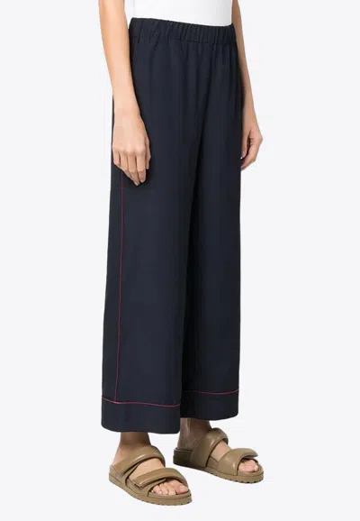 P.a.r.o.s.h Straight-leg Cropped Pants In Navy