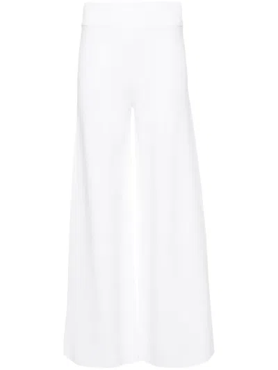 P.a.r.o.s.h Straight-leg Knitted Trousers In Weiss