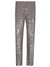 P.a.r.o.s.h Parosh Straight-leg Pants Adorned With Shimmering Sequins In Grey