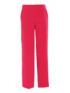 P.a.r.o.s.h Straight-leg Pants With Elastic Waistband And Side Pockets In Red