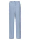P.a.r.o.s.h . Straight-leg Pants With Pence Detailing In Blue