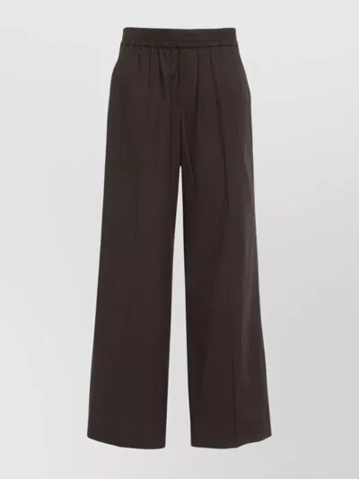 P.A.R.O.S.H STRAIGHT LEG POPLIN TROUSERS