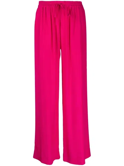 P.a.r.o.s.h Seidenhose Mit Geradem Bein In Pink