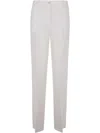 P.a.r.o.s.h Pleated Straight Trousers In 中性色