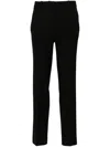P.a.r.o.s.h Blue Pants With Wide Leg And Elastic Rear Waist In Tech Fabric Woman