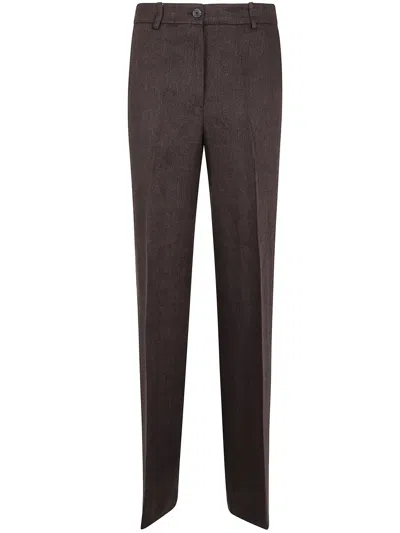 P.a.r.o.s.h Parosh Straight Leg Trousers In Brown