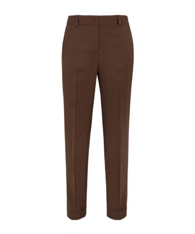 P.a.r.o.s.h Straight Leg Trousers In Brown