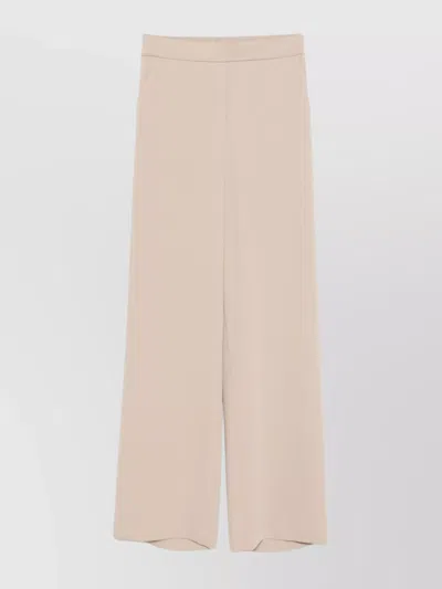 P.a.r.o.s.h Straight Leg Trousers Elasticated Waistband In Pink