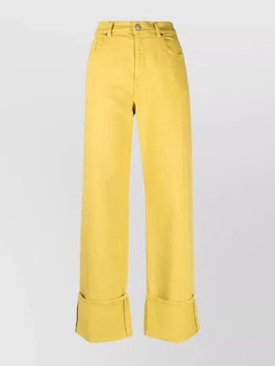 P.A.R.O.S.H STRAIGHT-LEG TROUSERS WIDE CUFFS