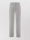 P.a.r.o.s.h Straight Leg Trousers With Back And Side Pockets
