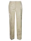 P.a.r.o.s.h Straight-leg Trousers With Delicate Floral Pattern In Neutral
