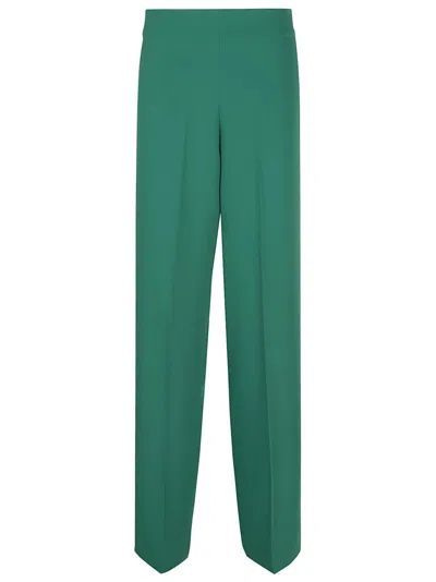 P.A.R.O.S.H STRAIGHT-LEG TROUSERS WITH HIGH WAIST AND POLISHED DRAPING