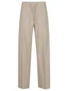 P.a.r.o.s.h Parosh Straight-leg Trousers With High Waist And Polished Draping In Brown
