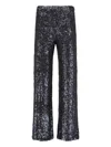 P.a.r.o.s.h Straight-leg Trousers With Sequined Surface In Gray