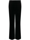P.a.r.o.s.h Straight-leg Velvet Trousers In Black