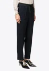 P.a.r.o.s.h Green Wool Pants In Blue