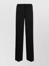 P.a.r.o.s.h Straight Leg Wool Blend Trousers In Black