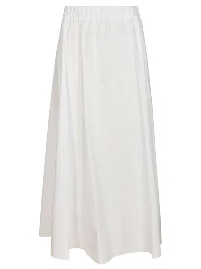 P.a.r.o.s.h Straight Loose Fit Skirt In White