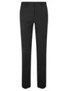 P.a.r.o.s.h Tailored Stretch Trousers With Front Crease In Black