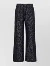P.a.r.o.s.h Straight Jeans With Guff Sequins
