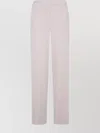 P.a.r.o.s.h Straight Trousers With Elastic Waistband And Side Pockets In Pink