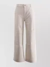 P.a.r.o.s.h Streamline Wide-leg Denim Trousers In Neutrals
