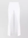 P.a.r.o.s.h Parosh Stretch Wool Flared Cropped Trousers In White