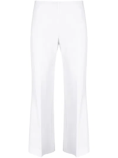 P.A.R.O.S.H PAROSH STRETCH WOOL FLARED CROPPED TROUSERS