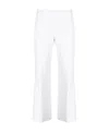 P.a.r.o.s.h Parosh Stretch Wool Flared Cropped Trousers In White