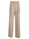 P.a.r.o.s.h Stretch Wool Gabardine Trousers Beige