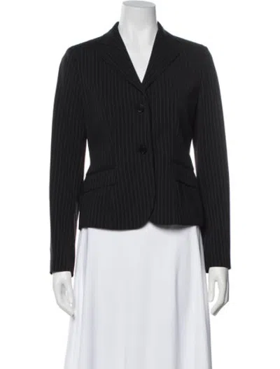 Pre-owned P.a.r.o.s.h Striped Blazer In Black