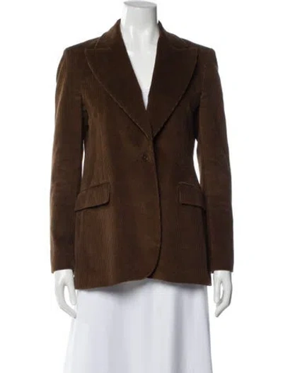 Pre-owned P.a.r.o.s.h Striped Blazer In Brown