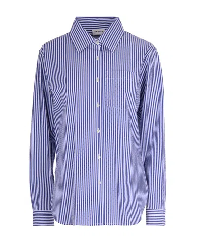 P.a.r.o.s.h Parosh Striped Button-up Shirt In Fantasia Bluette
