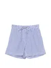 P.a.r.o.s.h Cotton Shorts Elastic Waistband Vertical Stripes In Multi