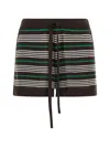 P.a.r.o.s.h Stripe Lounge Shorts Elastic Waistband Pockets In Multi