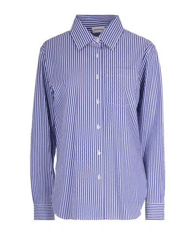 P.a.r.o.s.h Striped Embellished Shirt In Blue