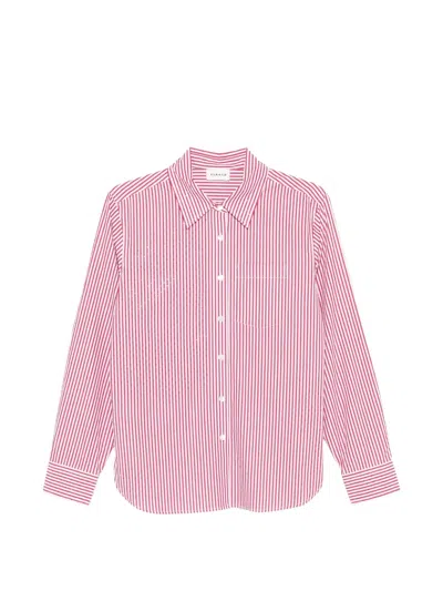P.a.r.o.s.h Striped Embellished Shirt In Pink