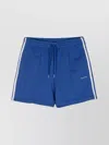 P.a.r.o.s.h Striped Logo Embroidered Cotton Blend Shorts