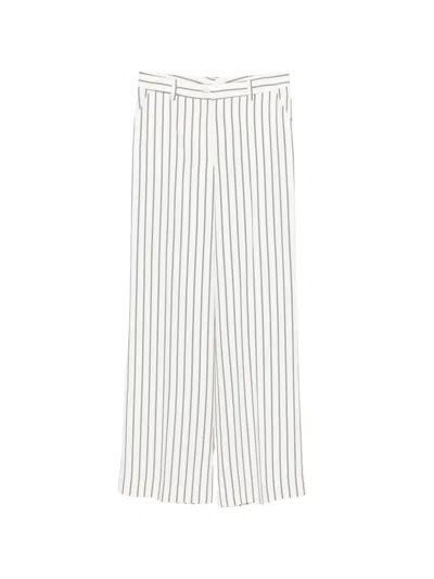 P.a.r.o.s.h Striped-pattern Trousers In White