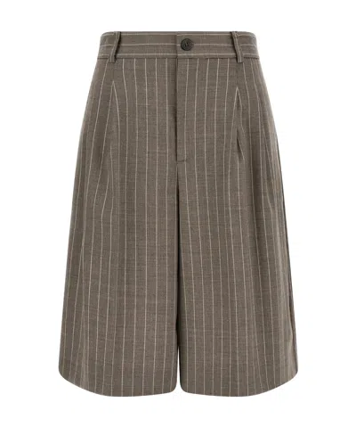 P.a.r.o.s.h Striped Shorts In Gray