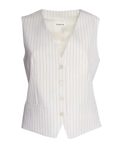 P.A.R.O.S.H P.A.R.O.S.H. STRIPED V-NECK BUTTON-UP VEST