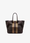 P.a.r.o.s.h Striped Woven Tote Bag In Pattern