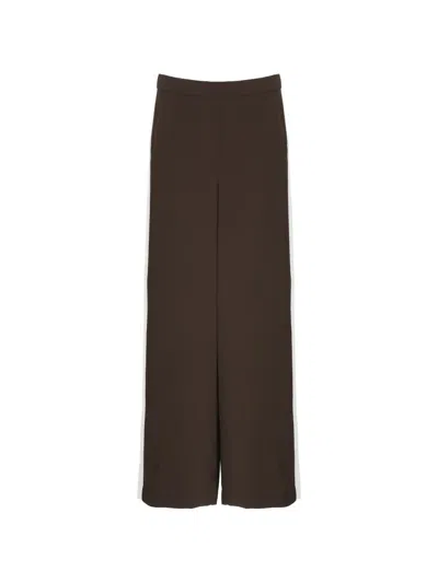 P.a.r.o.s.h Stripe-detail Palazzo Pants In Brown
